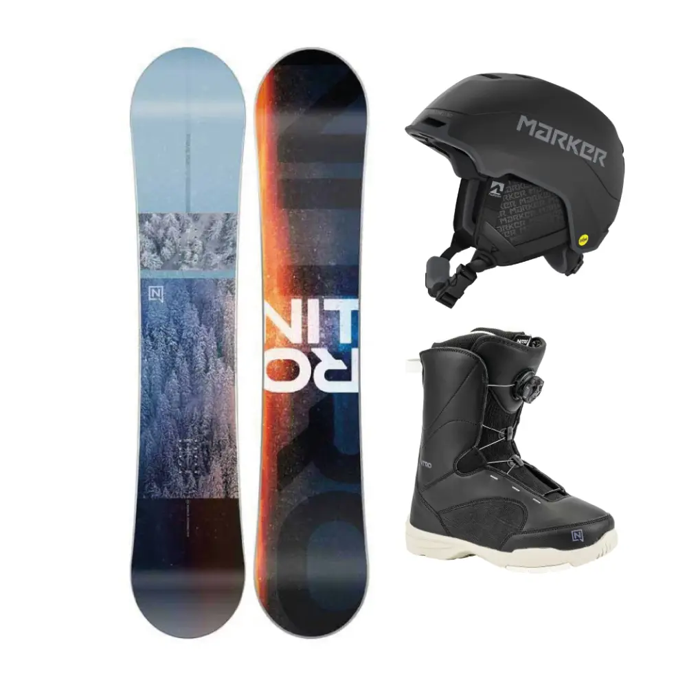 Equipo completo con casco de Snowboard