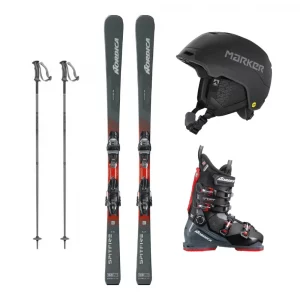 Equipo completo con casco de gama alta