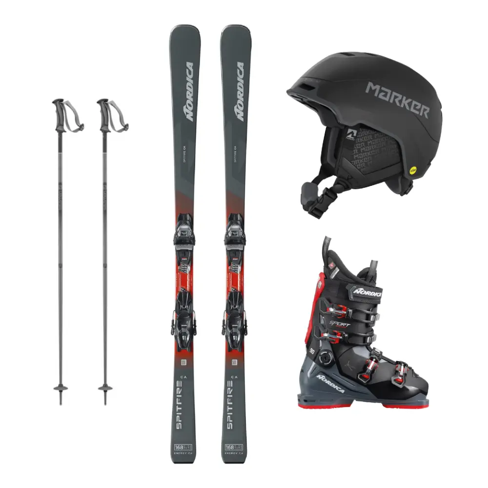 Equipo completo con casco de gama alta